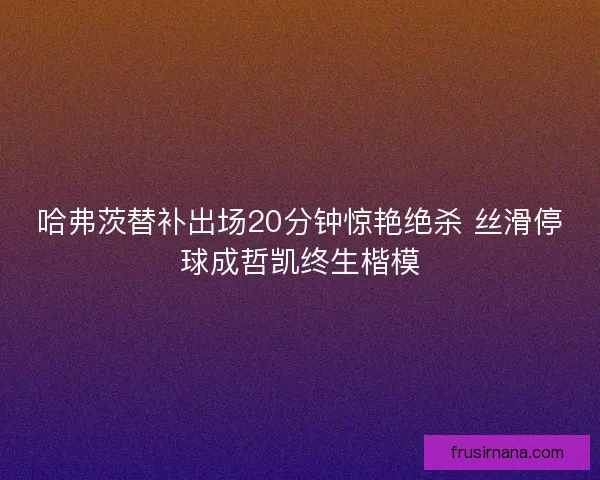 哈弗茨替补出场20分钟惊艳绝杀 丝滑停球成哲凯终生楷模 哈弗茨替补出场20分钟惊艳绝杀 丝滑停球成哲凯终生楷模